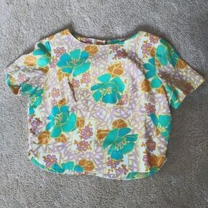Vintage 60s Floral Crop Top